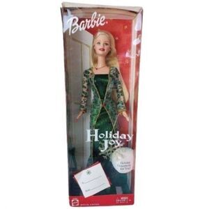 Special Edition Barbie Holiday Joy Doll Green Dress With Ornament 2003 NEW